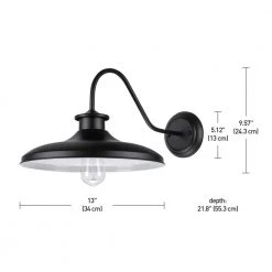 Hawke 1-Light Outdoor Indoor Wall Sconce, Matte Black, White Interior Shade by Globe Electric -Deals Globe Electric Store matte black globe electric outdoor sconces 44540 fa 1000