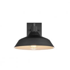 Sutton 1-Light Matte Black Outdoor Wall Sconce by Globe Electric