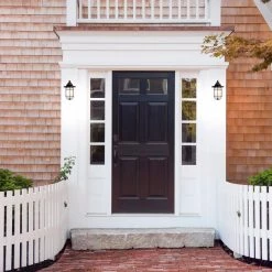 Turner 1-Light Matte Black Outdoor Indoor Wall Lantern Sconce with Frosted Glass Shade by Globe Electric -Deals Globe Electric Store matte black globe electric outdoor sconces 44625 4f 1000