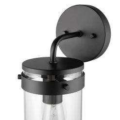 Brookdale 1-Light Matte Black Outdoor Indoor Wall Lantern Sconce With Clear Glass Shade by Globe Electric 14 Brookdale 1-Light Matte Black Outdoor Indoor Wall Lantern Sconce With Clear Glass Shade by Globe Electric -Deals Globe Electric Store matte black globe electric outdoor sconces 44680 44 1000