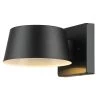 Maisel 1-Light Matte Black LED Integrated Outdoor/Indoor Wall Lantern Sconce by Globe Electric