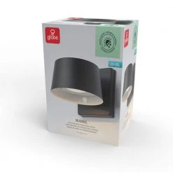 Maisel 1-Light Matte Black LED Integrated Outdoor/Indoor Wall Lantern Sconce by Globe Electric -Deals Globe Electric Store matte black globe electric outdoor sconces 44782 76 1000