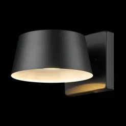 Maisel 1-Light Matte Black LED Integrated Outdoor/Indoor Wall Lantern Sconce by Globe Electric -Deals Globe Electric Store matte black globe electric outdoor sconces 44782 c3 1000