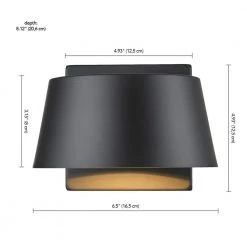 Maisel 1-Light Matte Black LED Integrated Outdoor/Indoor Wall Lantern Sconce by Globe Electric -Deals Globe Electric Store matte black globe electric outdoor sconces 44782 fa 1000