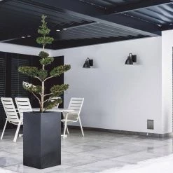 Swanson 1-Light Matte Black Hardwired Outdoor Indoor Wall Lantern Sconce by Globe Electric -Deals Globe Electric Store matte black globe electric outdoor sconces 44866 4f 1000