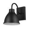 Swanson 1-Light Matte Black Hardwired Outdoor Indoor Wall Lantern Sconce by Globe Electric