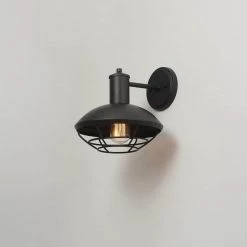 Oliver 1-Light Matte Black Hardwired Outdoor Indoor Wall Lantern Sconce with Caged Shade by Globe Electric 13 Oliver 1-Light Matte Black Hardwired Outdoor Indoor Wall Lantern Sconce with Caged Shade by Globe Electric -Deals Globe Electric Store matte black globe electric outdoor sconces 44867 40 1000