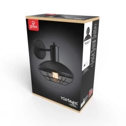 Oliver 1-Light Matte Black Hardwired Outdoor Indoor Wall Lantern Sconce with Caged Shade by Globe Electric 20 Oliver 1-Light Matte Black Hardwired Outdoor Indoor Wall Lantern Sconce with Caged Shade by Globe Electric -Deals Globe Electric Store matte black globe electric outdoor sconces 44867 76 1000