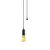 1-Light Vintage Edison Matte Black Plug-In Mini Pendant by Globe Electric