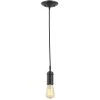 1-Light Vintage Edison Matte Black Mini Pendant by Globe Electric