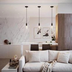 1-Light Vintage Edison Matte Black Mini Pendant by Globe Electric 7 1-Light Vintage Edison Matte Black Mini Pendant by Globe Electric -Deals Globe Electric Store matte black globe electric pendant lights 64906 c3 1000