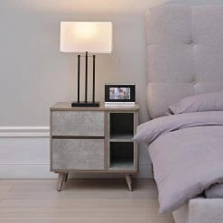 24 in. Matte Black Table Lamp Ricci with White Fabric Shade, On/Off Switch on Socket by Globe Electric -Deals Globe Electric Store matte black globe electric table lamps 67528 c3 1000