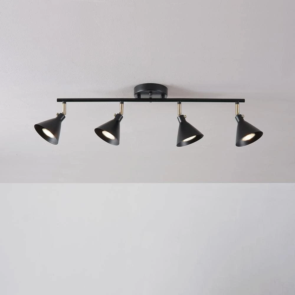 Tristan 2.17 ft. 4-Light Matte Black Linear Track Lighting Kit by Globe Electric 3 Tristan 2.17 ft. 4-Light Matte Black Linear Track Lighting Kit by Globe Electric - Image 3