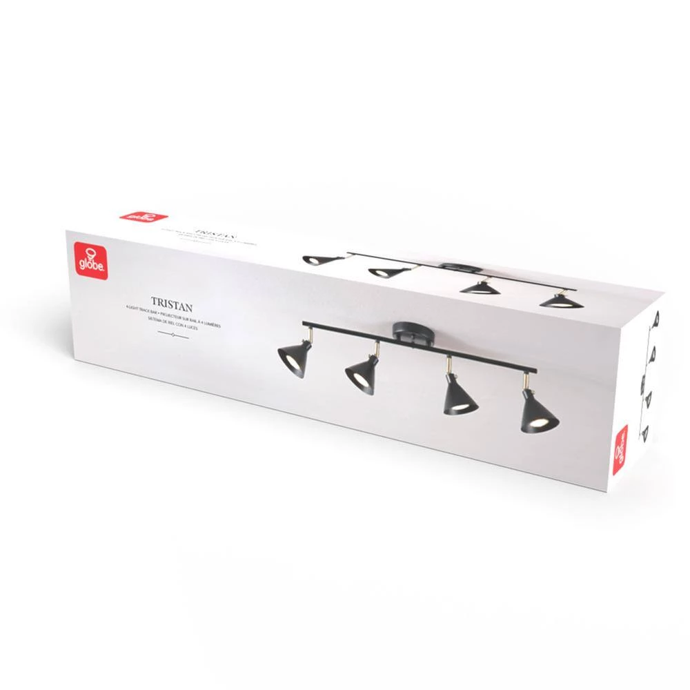 Tristan 2.17 ft. 4-Light Matte Black Linear Track Lighting Kit by Globe Electric 9 Tristan 2.17 ft. 4-Light Matte Black Linear Track Lighting Kit by Globe Electric - Image 9
