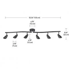 Grayson 4.4 ft. 6-Light Matte Black Halogen Track Lighting Kit by Globe Electric -Deals Globe Electric Store matte black globe electric track lighting kits 59352 1f 1000
