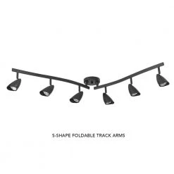 Grayson 4.4 ft. 6-Light Matte Black Halogen Track Lighting Kit by Globe Electric -Deals Globe Electric Store matte black globe electric track lighting kits 59352 44 1000