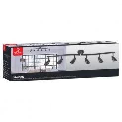 Grayson 4.4 ft. 6-Light Matte Black Halogen Track Lighting Kit by Globe Electric -Deals Globe Electric Store matte black globe electric track lighting kits 59352 66 1000