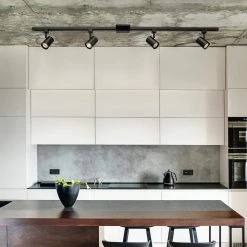 Tribeca 4.67 ft. 4-Light Matte Black Linear Track Lighting Kit by Globe Electric -Deals Globe Electric Store matte black globe electric track lighting kits 59738 1f 1000