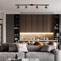 Tribeca 4.67 ft. 4-Light Matte Black Linear Track Lighting Kit by Globe Electric -Deals Globe Electric Store matte black globe electric track lighting kits 59738 31 1000