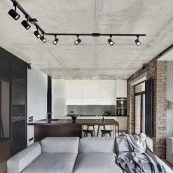 Tribeca 4.67 ft. 4-Light Matte Black Linear Track Lighting Kit by Globe Electric -Deals Globe Electric Store matte black globe electric track lighting kits 59738 44 1000