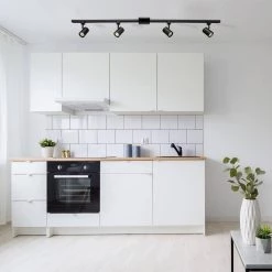 Tribeca 4.67 ft. 4-Light Matte Black Linear Track Lighting Kit by Globe Electric -Deals Globe Electric Store matte black globe electric track lighting kits 59738 4f 1000