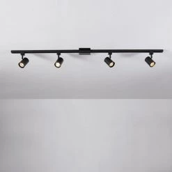 Tribeca 4.67 ft. 4-Light Matte Black Linear Track Lighting Kit by Globe Electric -Deals Globe Electric Store matte black globe electric track lighting kits 59738 66 1000