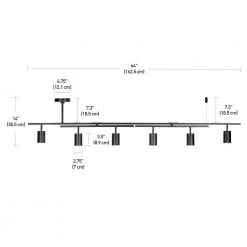 West 64 in. 6-Light Matte Black Track Lighting with 2 x Center Swivel Bars by Globe Electric 11 West 64 in. 6-Light Matte Black Track Lighting with 2 x Center Swivel Bars by Globe Electric -Deals Globe Electric Store matte black globe electric track lighting kits 59829 1f 1000