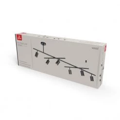 West 64 in. 6-Light Matte Black Track Lighting with 2 x Center Swivel Bars by Globe Electric 12 West 64 in. 6-Light Matte Black Track Lighting with 2 x Center Swivel Bars by Globe Electric -Deals Globe Electric Store matte black globe electric track lighting kits 59829 44 1000