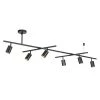 West 64 in. 6-Light Matte Black Track Lighting with 2 x Center Swivel Bars by Globe Electric