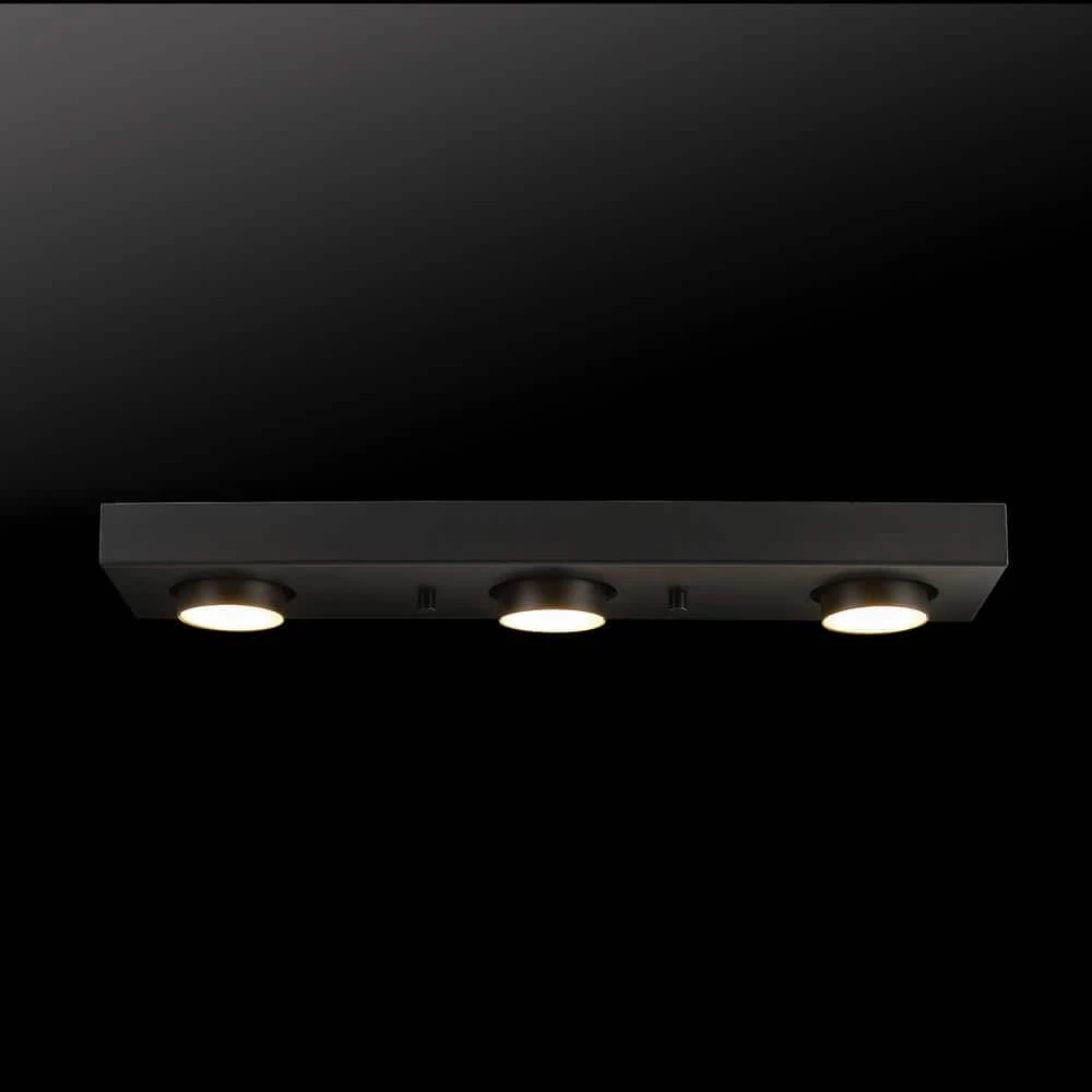 Bleecker 1.6 ft. 3-Light Matte Black Integrated LED Fixed Track Lighting Kit by Globe Electric 2 Bleecker 1.6 ft. 3-Light Matte Black Integrated LED Fixed Track Lighting Kit by Globe Electric - Image 2
