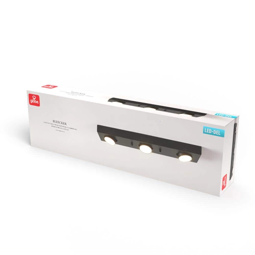 Bleecker 1.6 ft. 3-Light Matte Black Integrated LED Fixed Track Lighting Kit by Globe Electric 8 Bleecker 1.6 ft. 3-Light Matte Black Integrated LED Fixed Track Lighting Kit by Globe Electric - Image 8