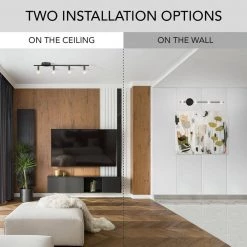 Monroe 2.36 ft. 4-Light Matte Black Slim Profile Fixed Track Lighting Kit by Globe Electric -Deals Globe Electric Store matte black globe electric track lighting kits 59968 44 1000