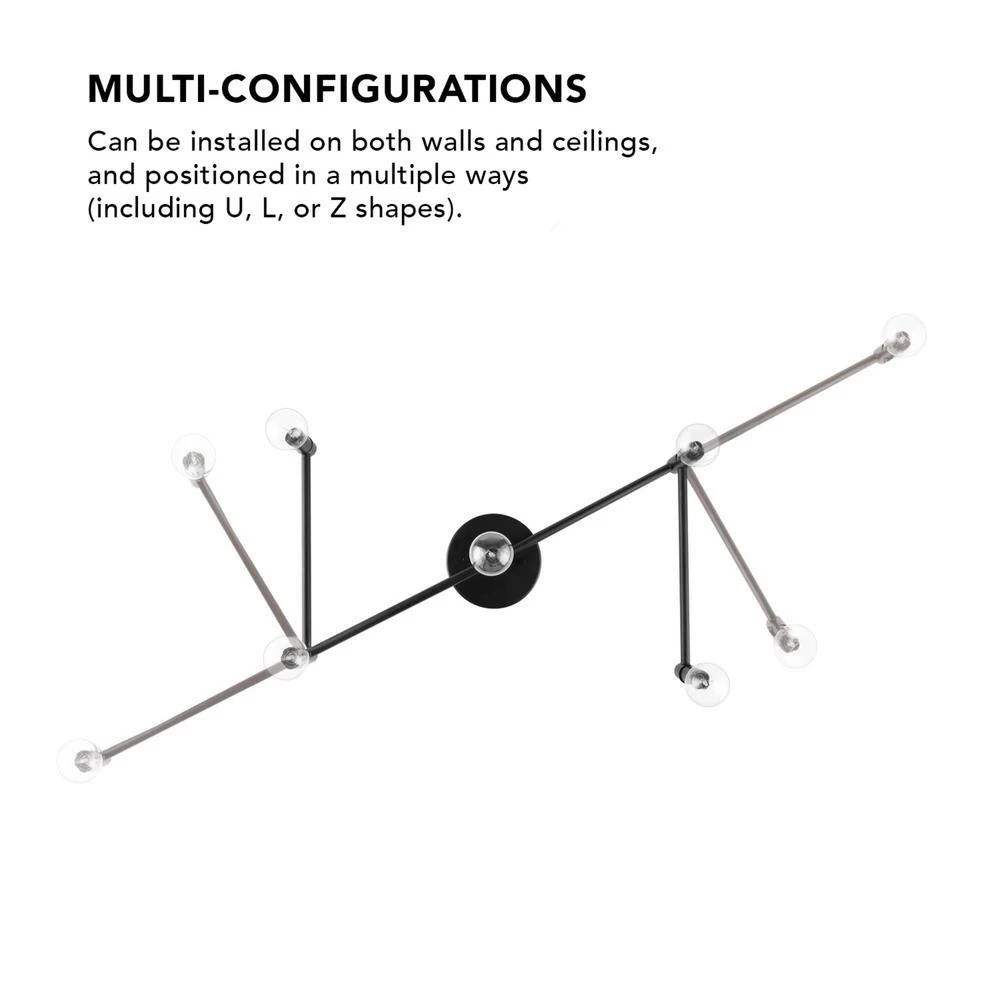 Tempo 3.4 ft. 5-Light Matte Black Flexible Track Lighting Kit by Globe Electric 7 Tempo 3.4 ft. 5-Light Matte Black Flexible Track Lighting Kit by Globe Electric - Image 7