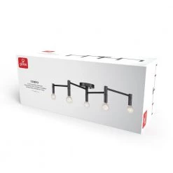 Tempo 3.4 ft. 5-Light Matte Black Flexible Track Lighting Kit by Globe Electric 18 Tempo 3.4 ft. 5-Light Matte Black Flexible Track Lighting Kit by Globe Electric -Deals Globe Electric Store matte black globe electric track lighting kits 59969 76 1000