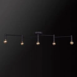 Tempo 3.4 ft. 5-Light Matte Black Flexible Track Lighting Kit by Globe Electric 13 Tempo 3.4 ft. 5-Light Matte Black Flexible Track Lighting Kit by Globe Electric -Deals Globe Electric Store matte black globe electric track lighting kits 59969 c3 1000