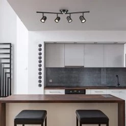 Roland 2.67 ft. 4-Light Matte Black Flexible Track Lighting Kit by Globe Electric -Deals Globe Electric Store matte black globe electric track lighting kits 60029 31 1000