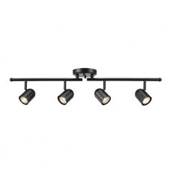 Roland 2.67 ft. 4-Light Matte Black Flexible Track Lighting Kit by Globe Electric -Deals Globe Electric Store matte black globe electric track lighting kits 60029 44 1000