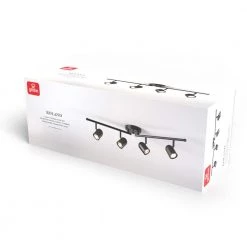 Roland 2.67 ft. 4-Light Matte Black Flexible Track Lighting Kit by Globe Electric -Deals Globe Electric Store matte black globe electric track lighting kits 60029 76 1000