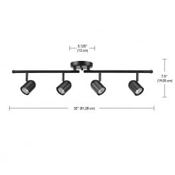 Roland 2.67 ft. 4-Light Matte Black Flexible Track Lighting Kit by Globe Electric -Deals Globe Electric Store matte black globe electric track lighting kits 60029 fa 1000