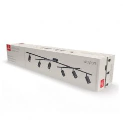 5.35 ft. 6-Light Matte Black Flexible Track Lighting Kit with Center Swivel Bars by Globe Electric -Deals Globe Electric Store matte black globe electric track lighting kits 91002802 76 1000