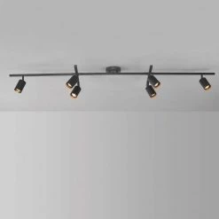 5.35 ft. 6-Light Matte Black Flexible Track Lighting Kit with Center Swivel Bars by Globe Electric -Deals Globe Electric Store matte black globe electric track lighting kits 91002802 fa 1000