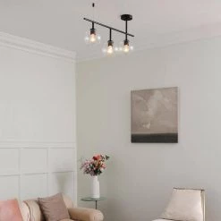 2.3 ft. 3-Light Matte Black Fixed Track Lighting Kit by Globe Electric 11 2.3 ft. 3-Light Matte Black Fixed Track Lighting Kit by Globe Electric -Deals Globe Electric Store matte black globe electric track lighting kits 91002804 c3 1000