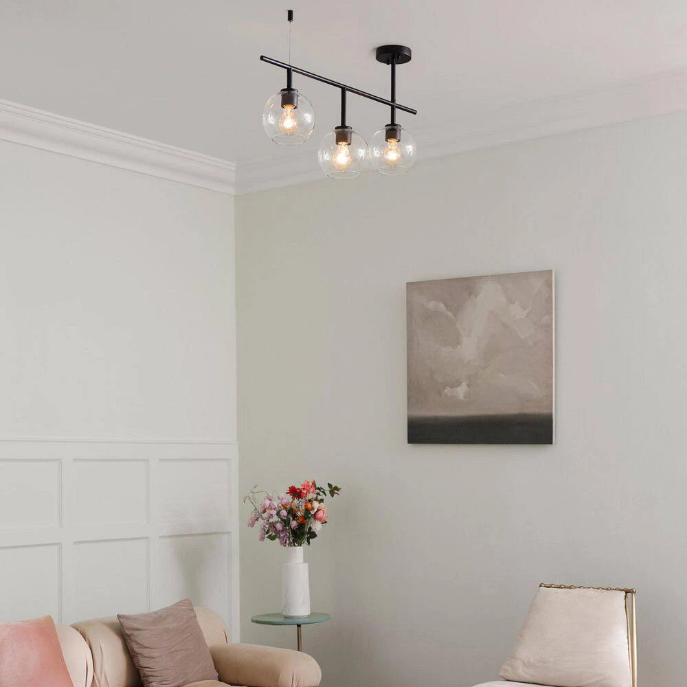 2.3 ft. 3-Light Matte Black Fixed Track Lighting Kit by Globe Electric 3 2.3 ft. 3-Light Matte Black Fixed Track Lighting Kit by Globe Electric - Image 3