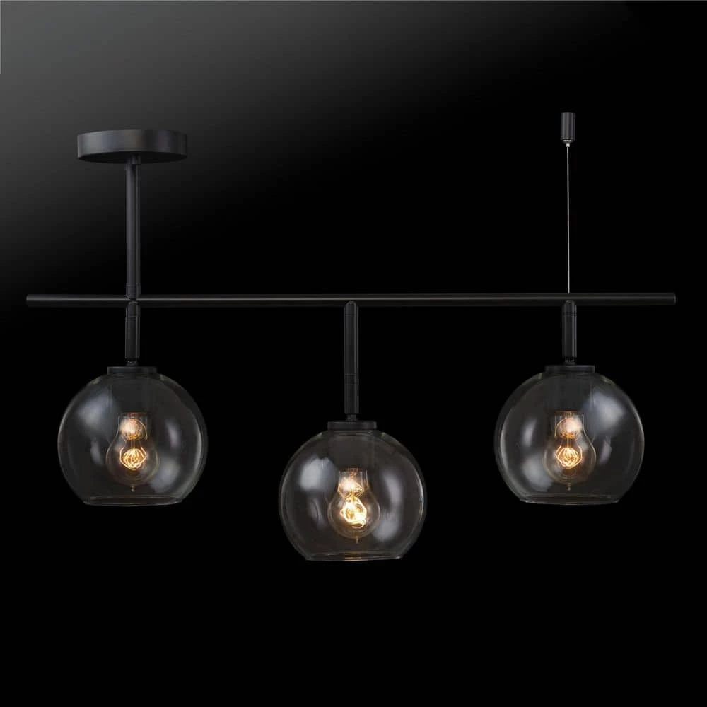 2.3 ft. 3-Light Matte Black Fixed Track Lighting Kit by Globe Electric 2 2.3 ft. 3-Light Matte Black Fixed Track Lighting Kit by Globe Electric - Image 2