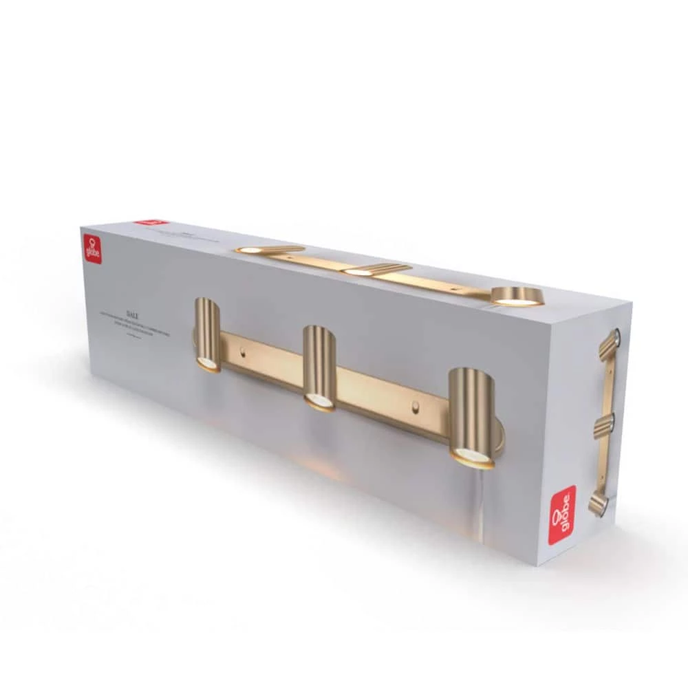 1.85 ft. 3-Light Matte Brass Plug-In Fixed Track Lighting Kit by Globe Electric 8 1.85 ft. 3-Light Matte Brass Plug-In Fixed Track Lighting Kit by Globe Electric - Image 8