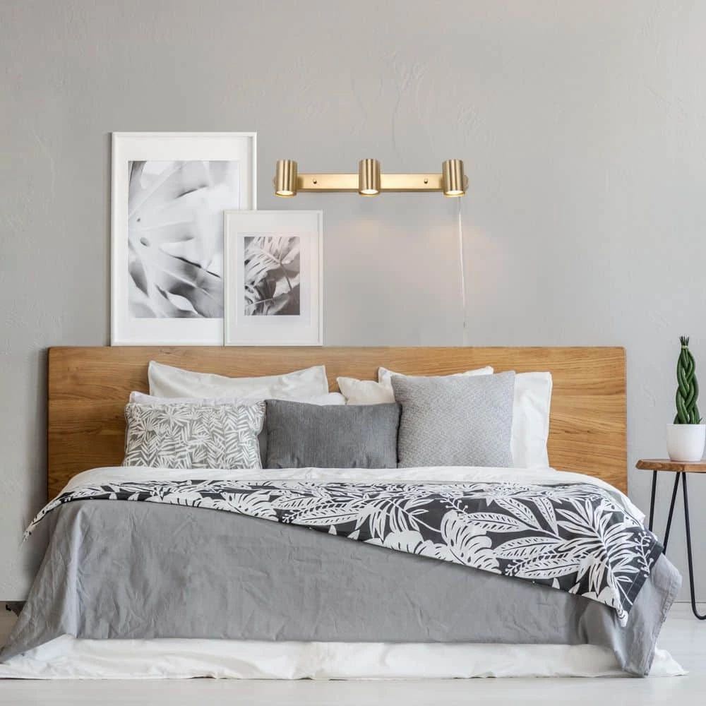 1.85 ft. 3-Light Matte Brass Plug-In Fixed Track Lighting Kit by Globe Electric 3 1.85 ft. 3-Light Matte Brass Plug-In Fixed Track Lighting Kit by Globe Electric - Image 3