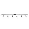 5.35 ft. 6-Light Matte Black Integrated LED Flexible Track Lighting Kit with Center Swivel Bars by Globe Electric