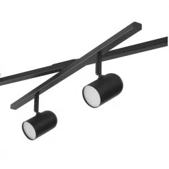 5.35 ft. 6-Light Matte Black Integrated LED Flexible Track Lighting Kit with Center Swivel Bars by Globe Electric -Deals Globe Electric Store matte black globe electric track lighting kits 91002807 fa 1000
