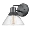 Bolton 1-Light Matte Black Outdoor Indoor Wall Sconce by Globe Electric