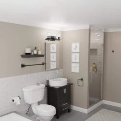 Dakota 20 in. 3-Light Matte Black Vanity Light with Accessories by Globe Electric -Deals Globe Electric Store matte black globe electric vanity lighting 51634 44 1000